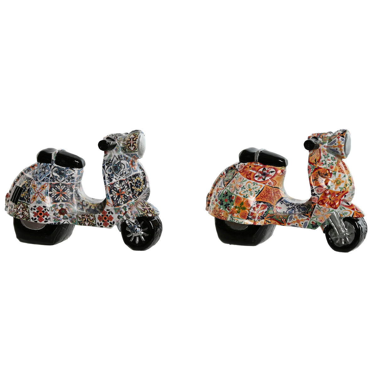 Ukrasna figura Home ESPRIT Pisana Mediteran scooter 14 x 8 x 11 cm (2 kom.)
