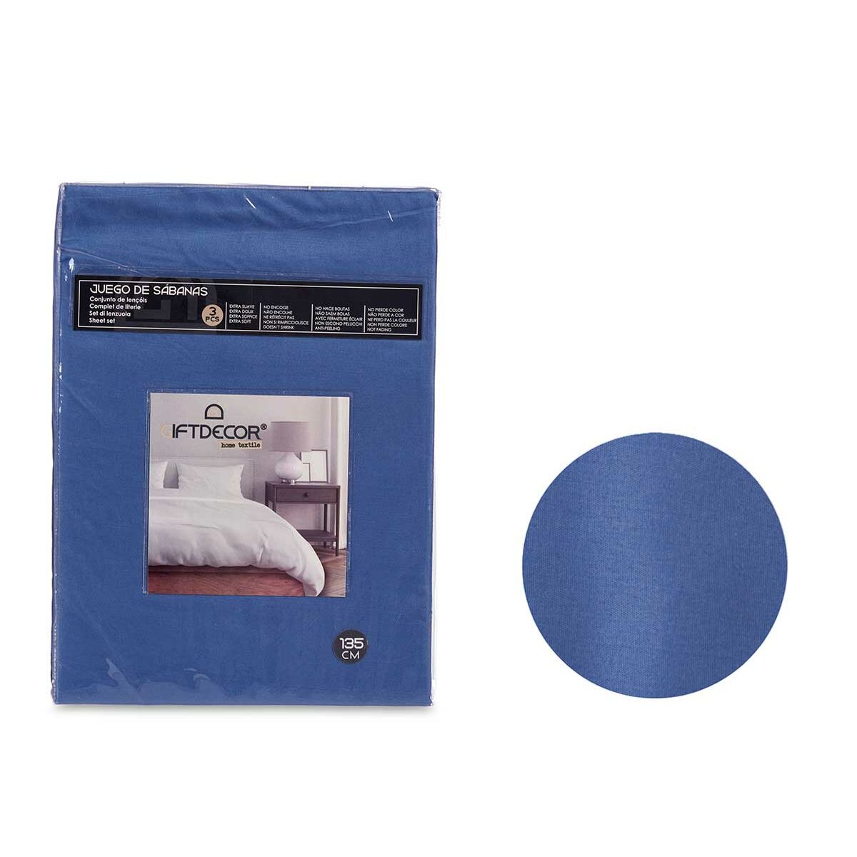 Set posteljine Gift Decor Plava Krevet od 135 3 Dijelovi