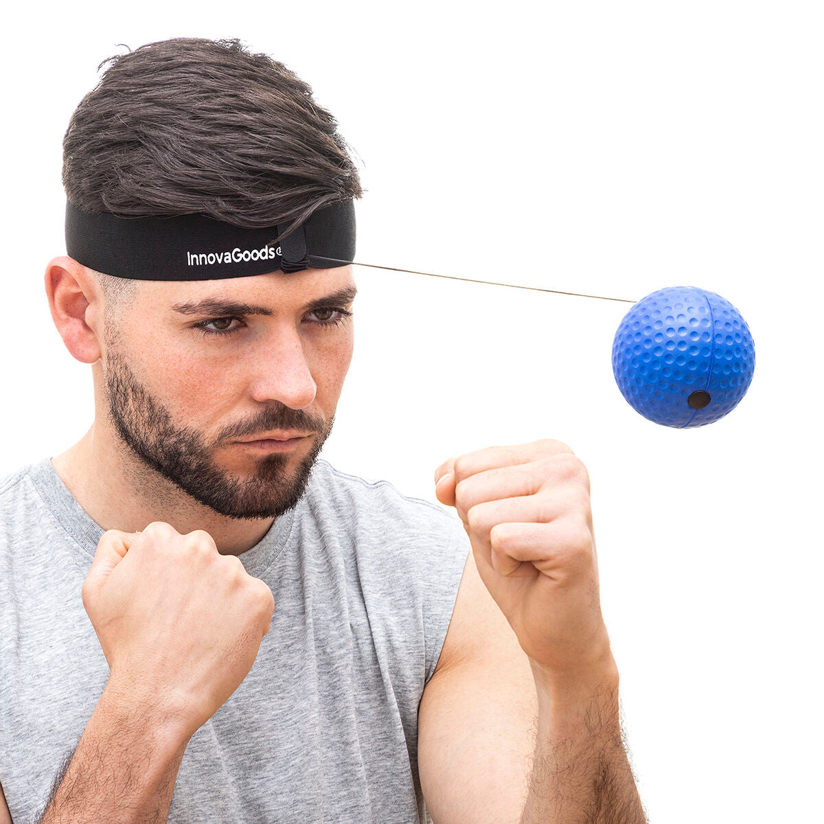 Set Trening Loptica i Refleks + Punjiva Glazbena Boksačka Sprava InnovaGoods