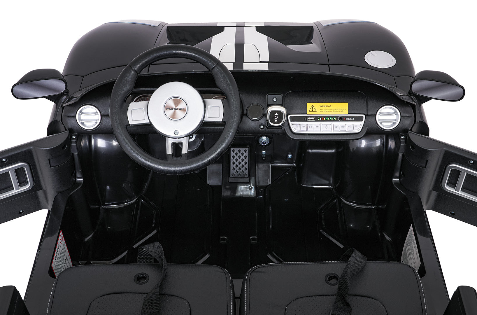 Licencirani auto na akumulator Ford GT 4x4 - dvosjed - crni
