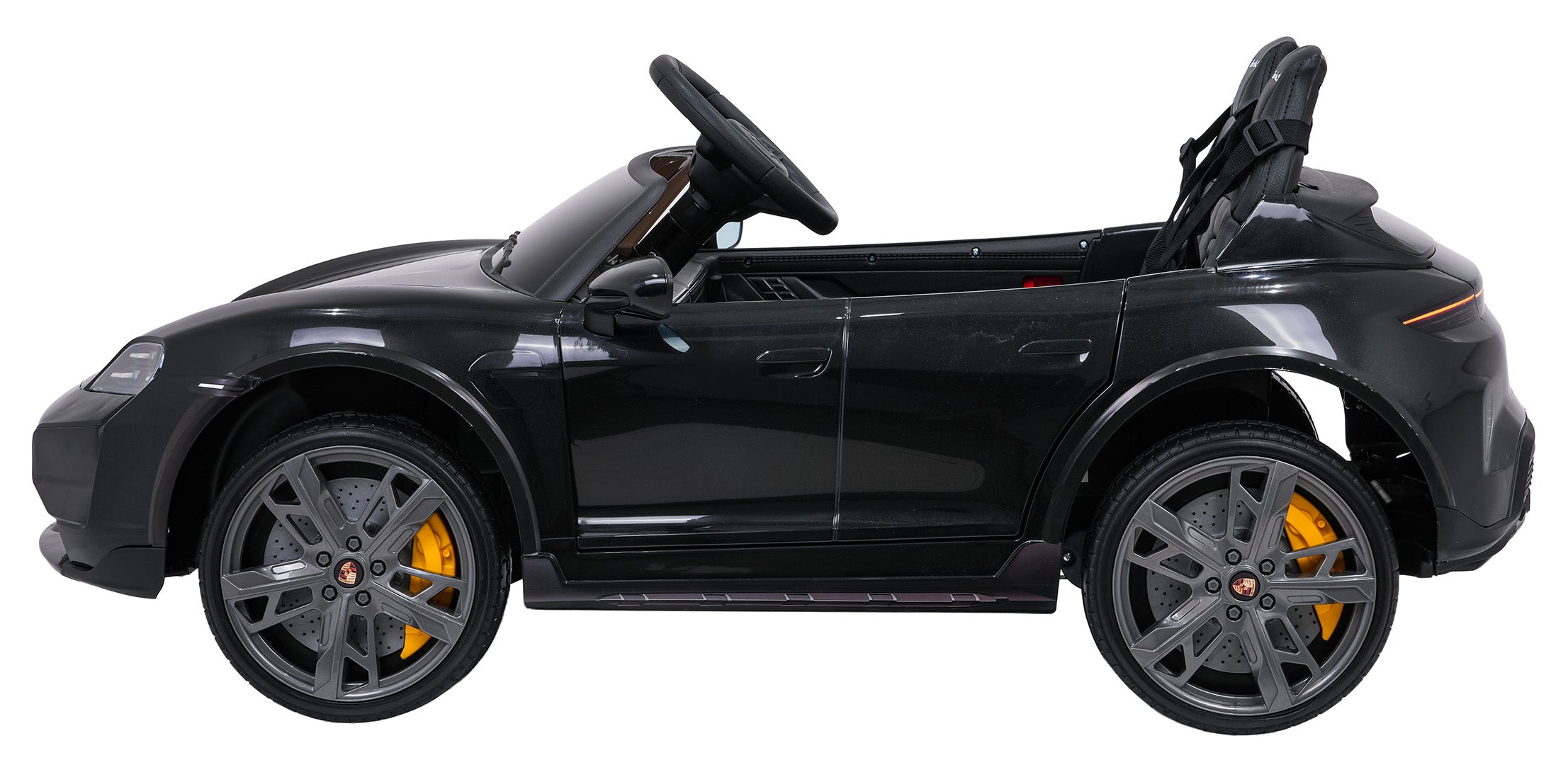 Licencirani auto na akumulator Porsche Taycan Turbo S - dvosjed - crni