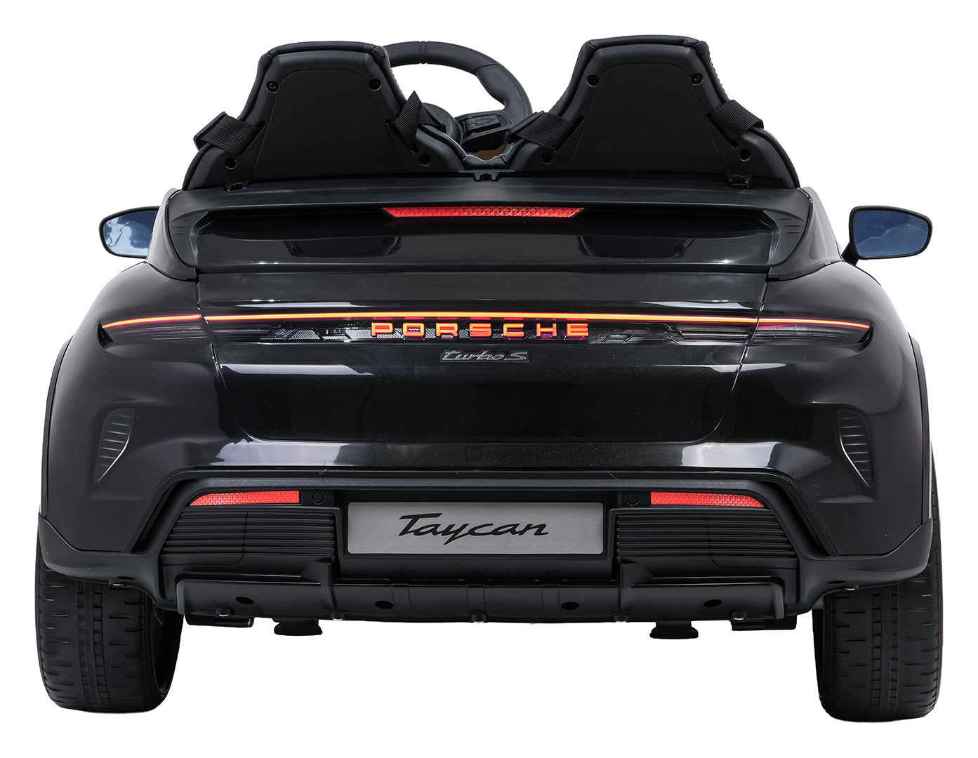 Licencirani auto na akumulator Porsche Taycan Turbo S - dvosjed - crni