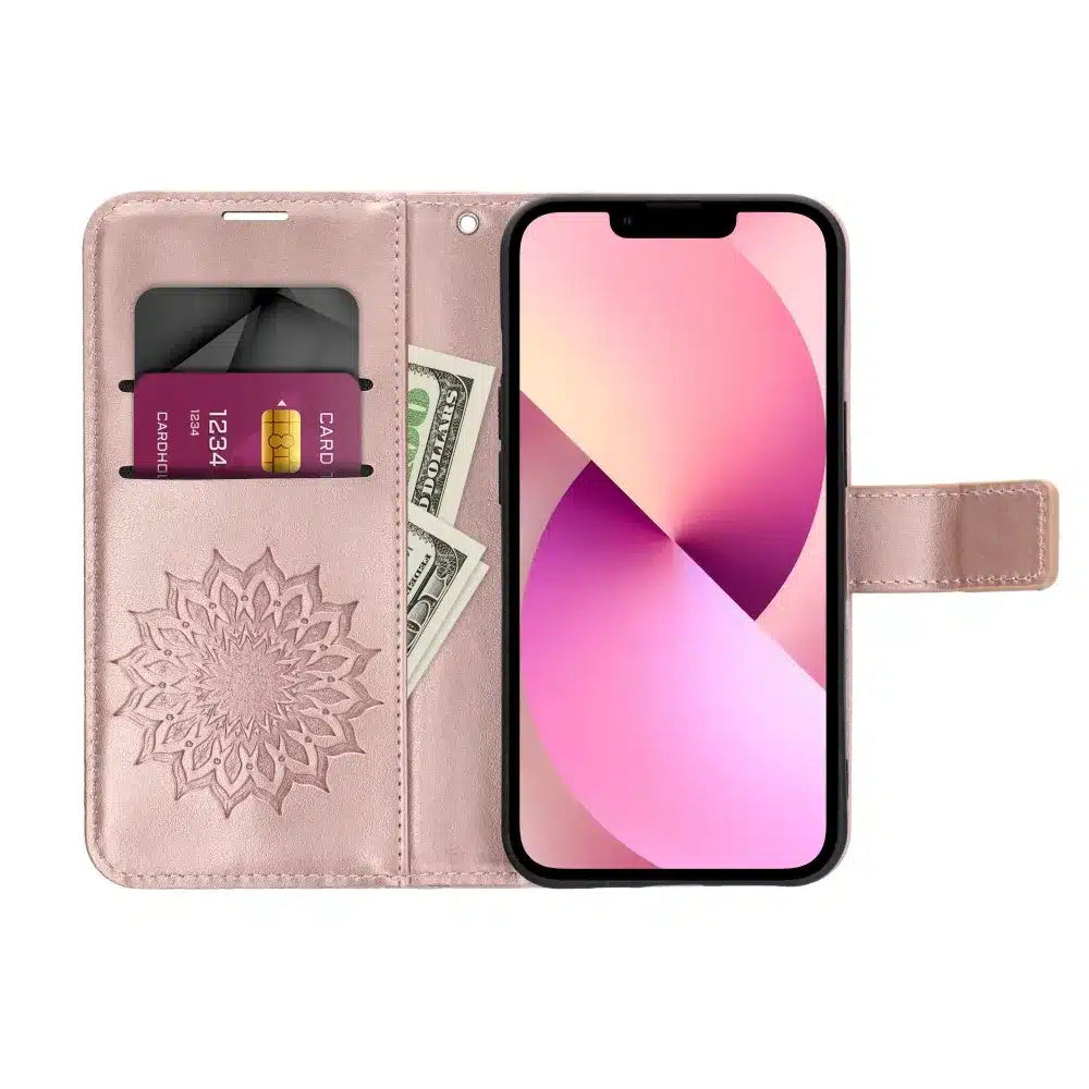 MEZZO Book case preklopna torbica za Samsung Galaxy A16 5G mandala rose gold