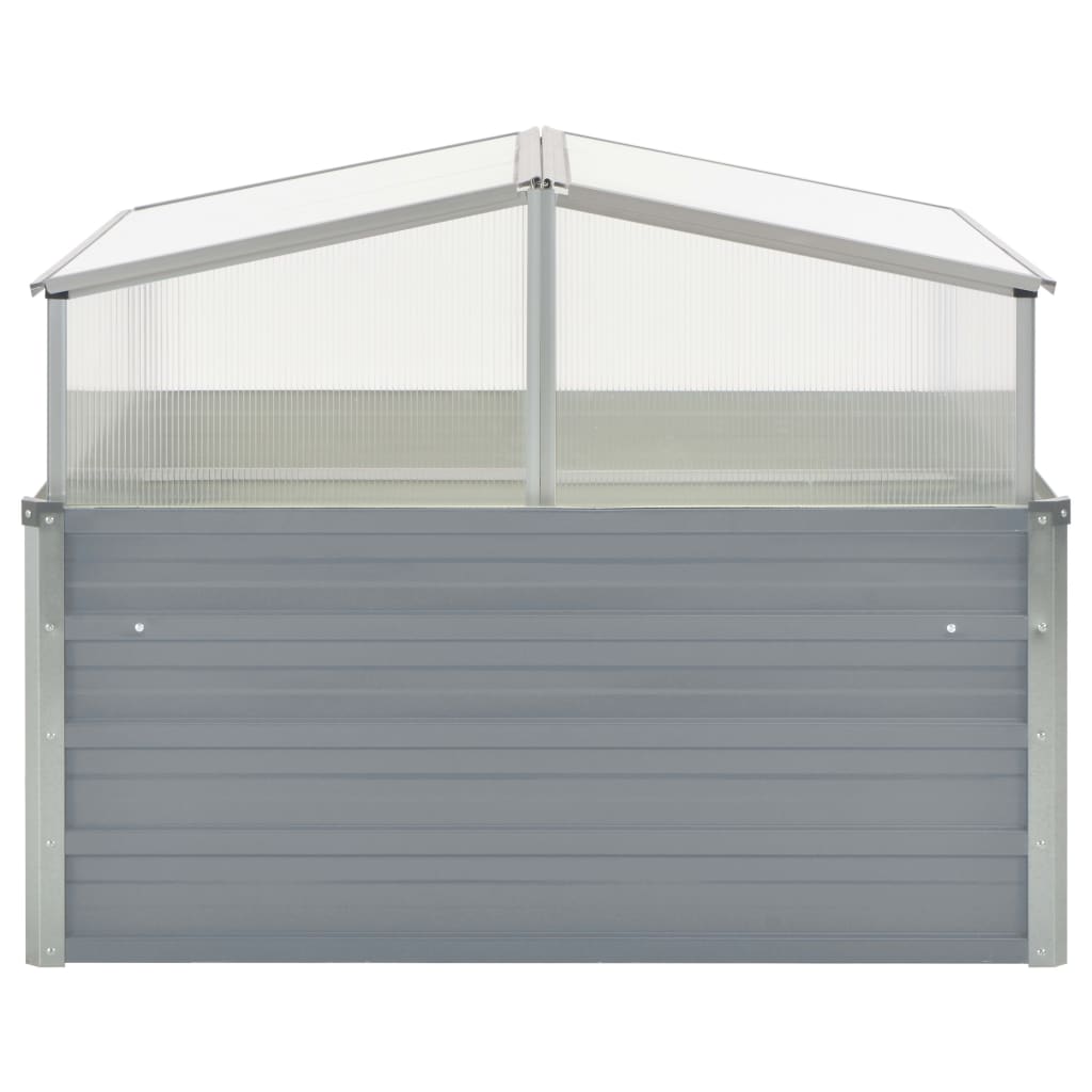 Staklenik 100x100x85 cm Galvanizirani Čelik Sivi