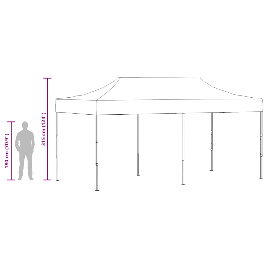 Sklopivi Pop-Up Šator 3x6 m Krem Bijeli