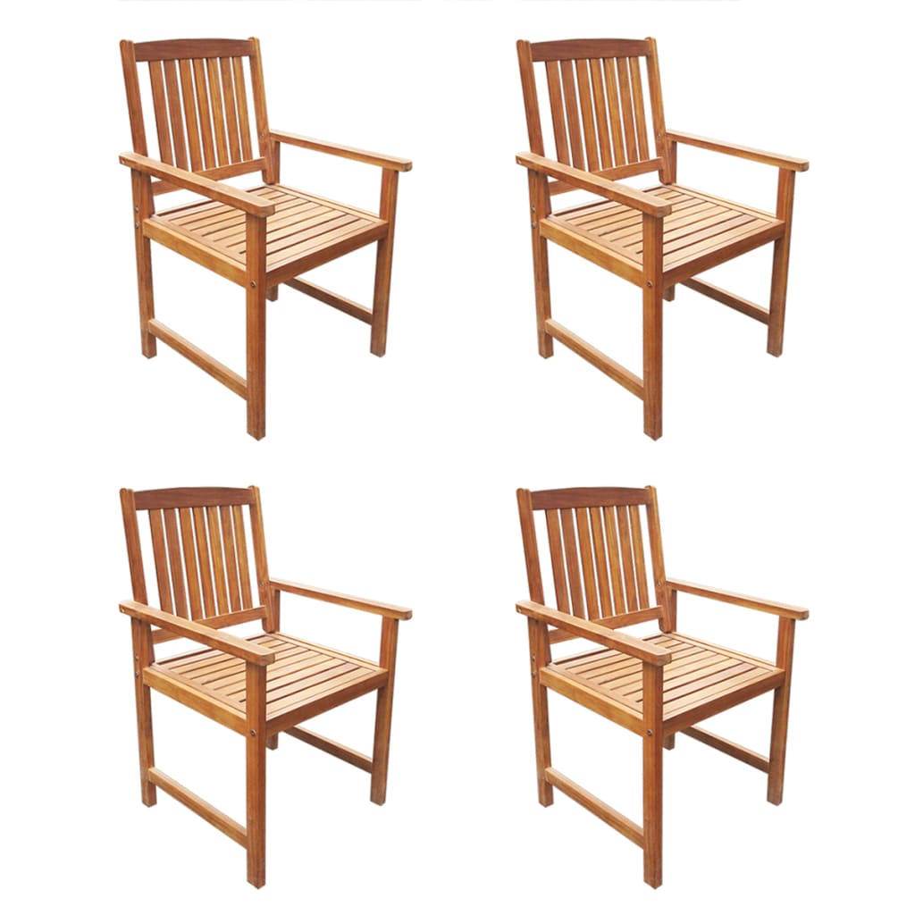 5-dijelni vrtni blagovaonski set bagremovo drvo Smeđa 140 cm table length
