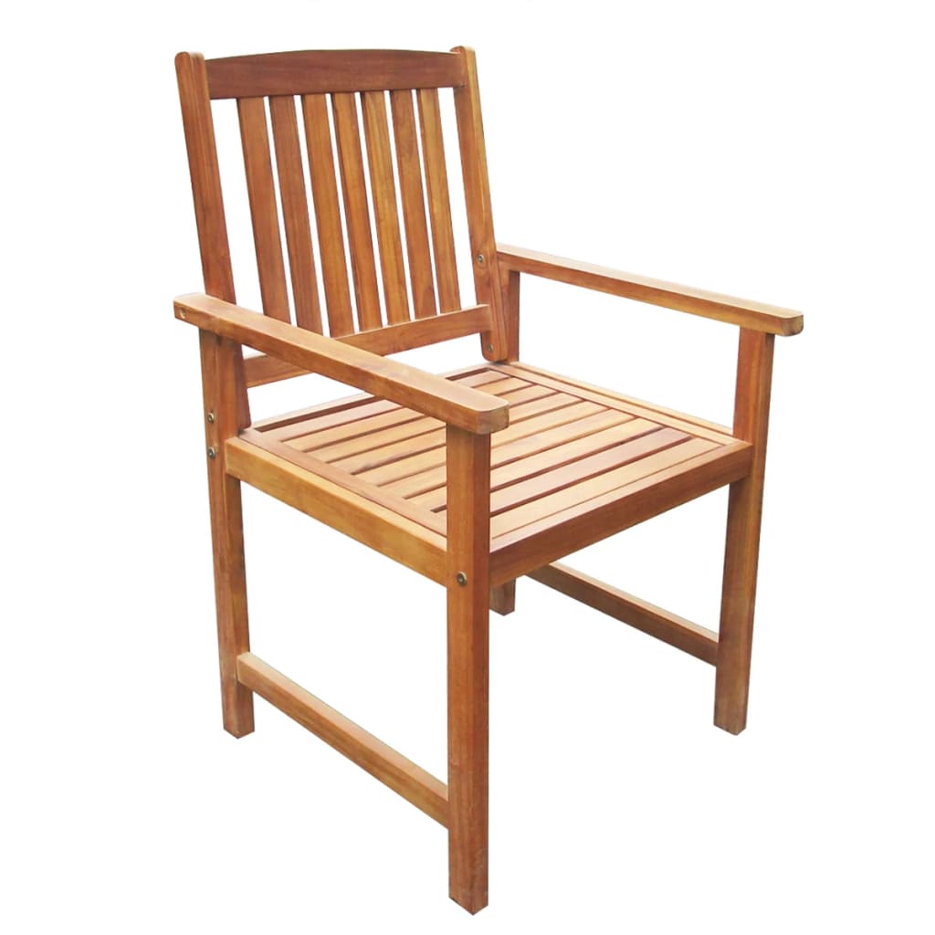 5-dijelni vrtni blagovaonski set bagremovo drvo Smeđa 140 cm table length