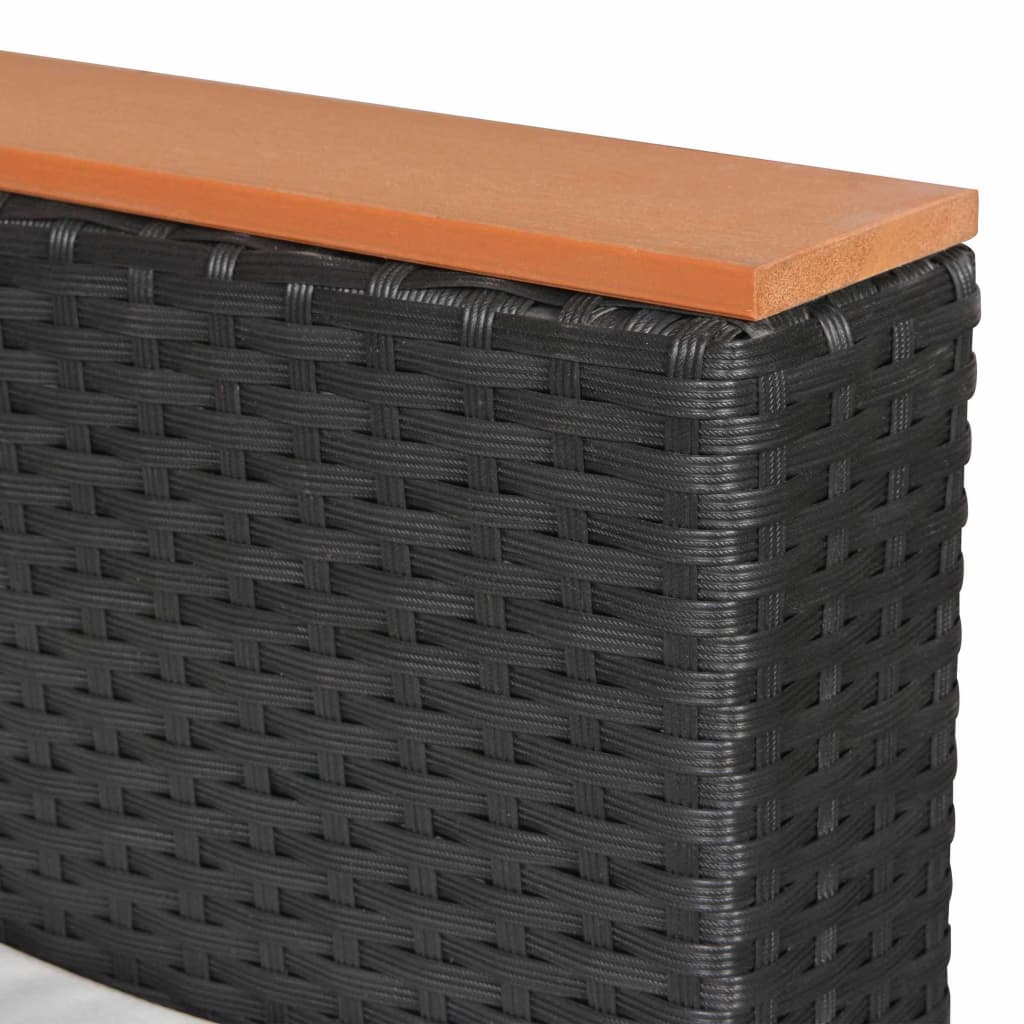 Vrtna sofa od poliratana crna