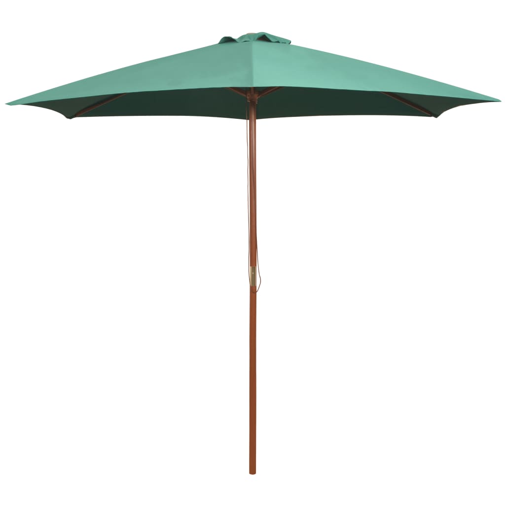 Suncobran 270 x 270 cm s drvenim stupom zeleni