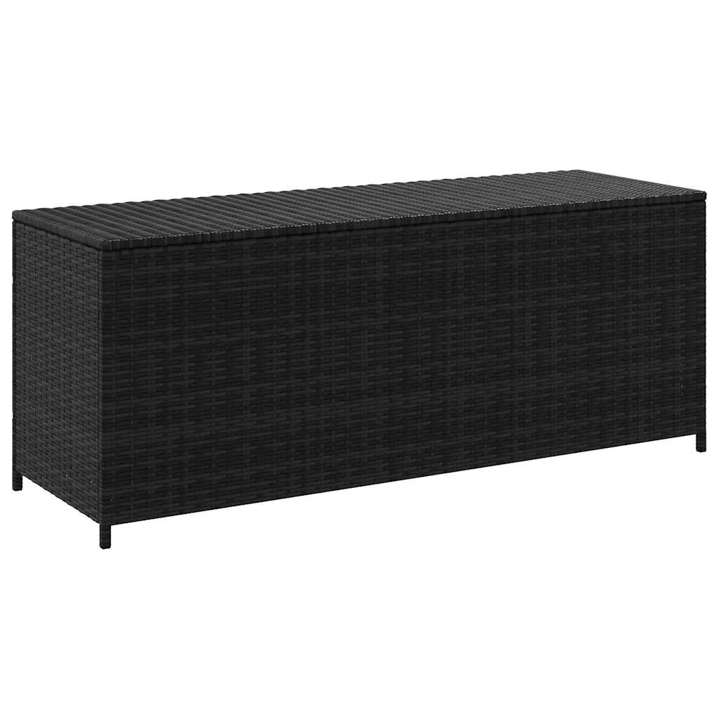 Vrtna kutija za pohranu crna 150 x 50 x 60 cm poliratan