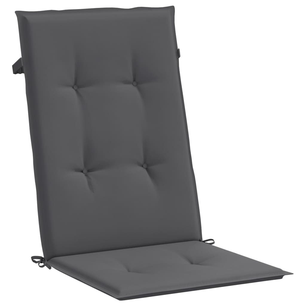 Jastuci za vrtne stolice 4 kom antracit 120x50x3 cm od tkanine