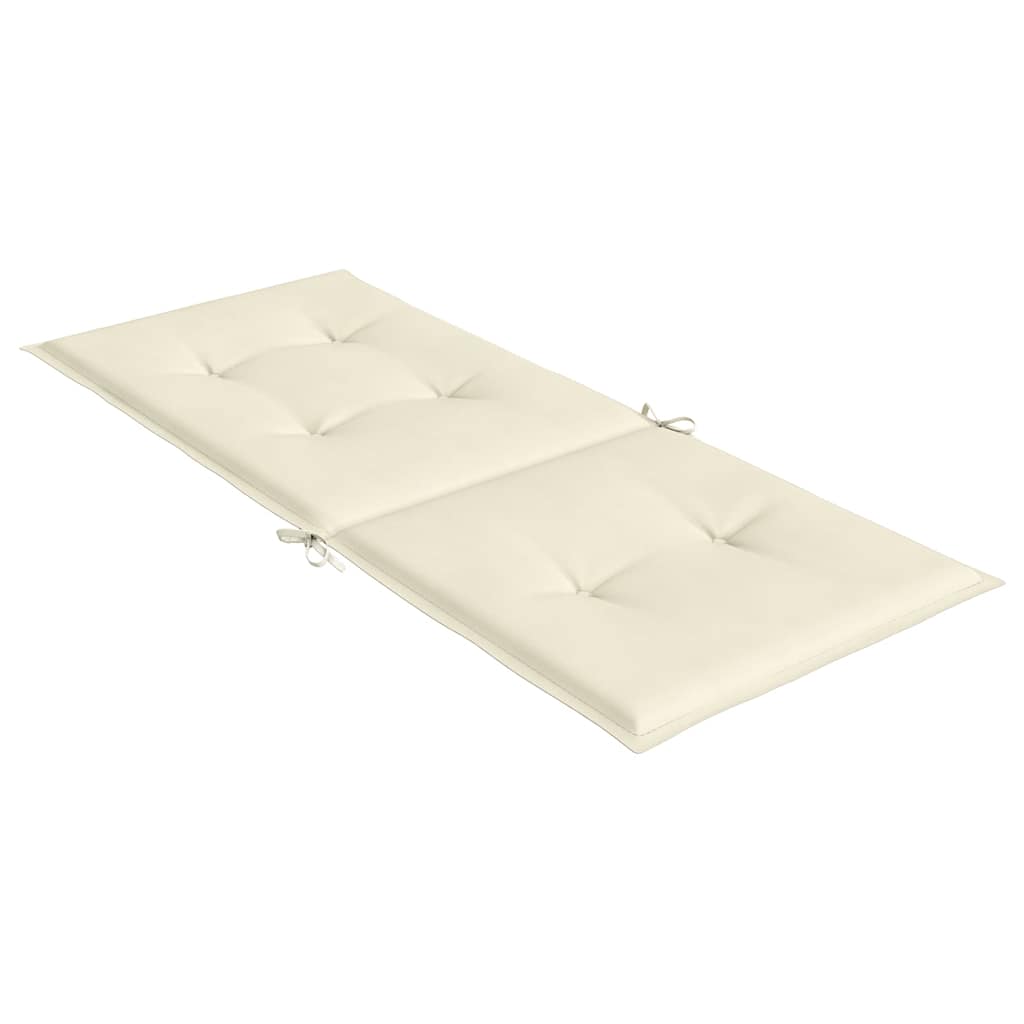 Jastuci za vrtne stolice 4 kom krem 120 x 50 x 2 cm od tkanine