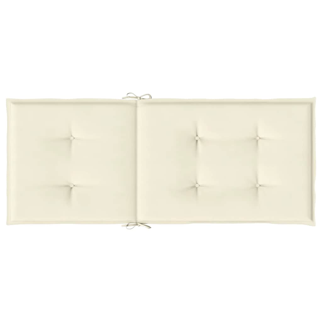Jastuci za vrtne stolice 4 kom krem 120 x 50 x 2 cm od tkanine