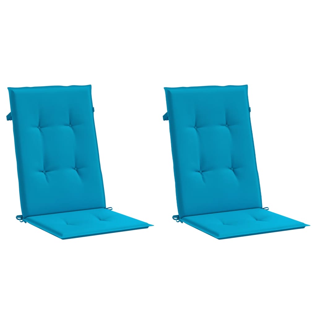Jastuci za vrtne stolice 2 kom plavi 120 x 50 x 3 cm od tkanine
