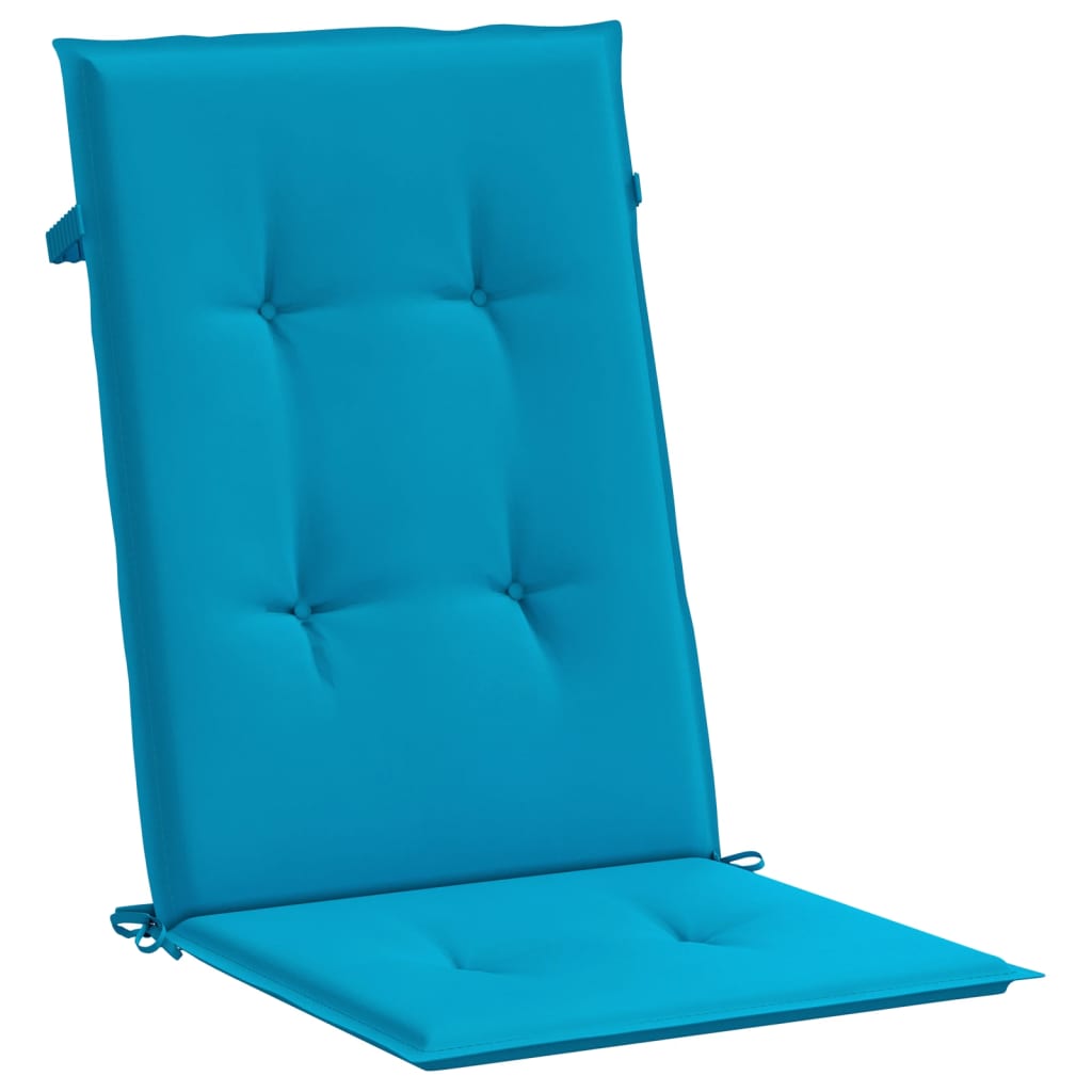 Jastuci za vrtne stolice 2 kom plavi 120 x 50 x 3 cm od tkanine