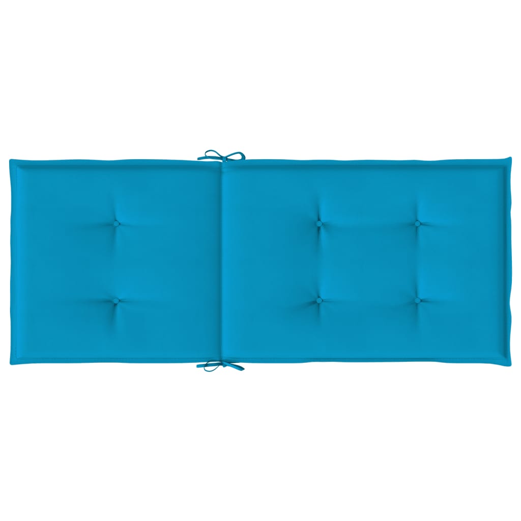Jastuci za vrtne stolice 4 kom plavi 120 x 50 x 3 cm od tkanine