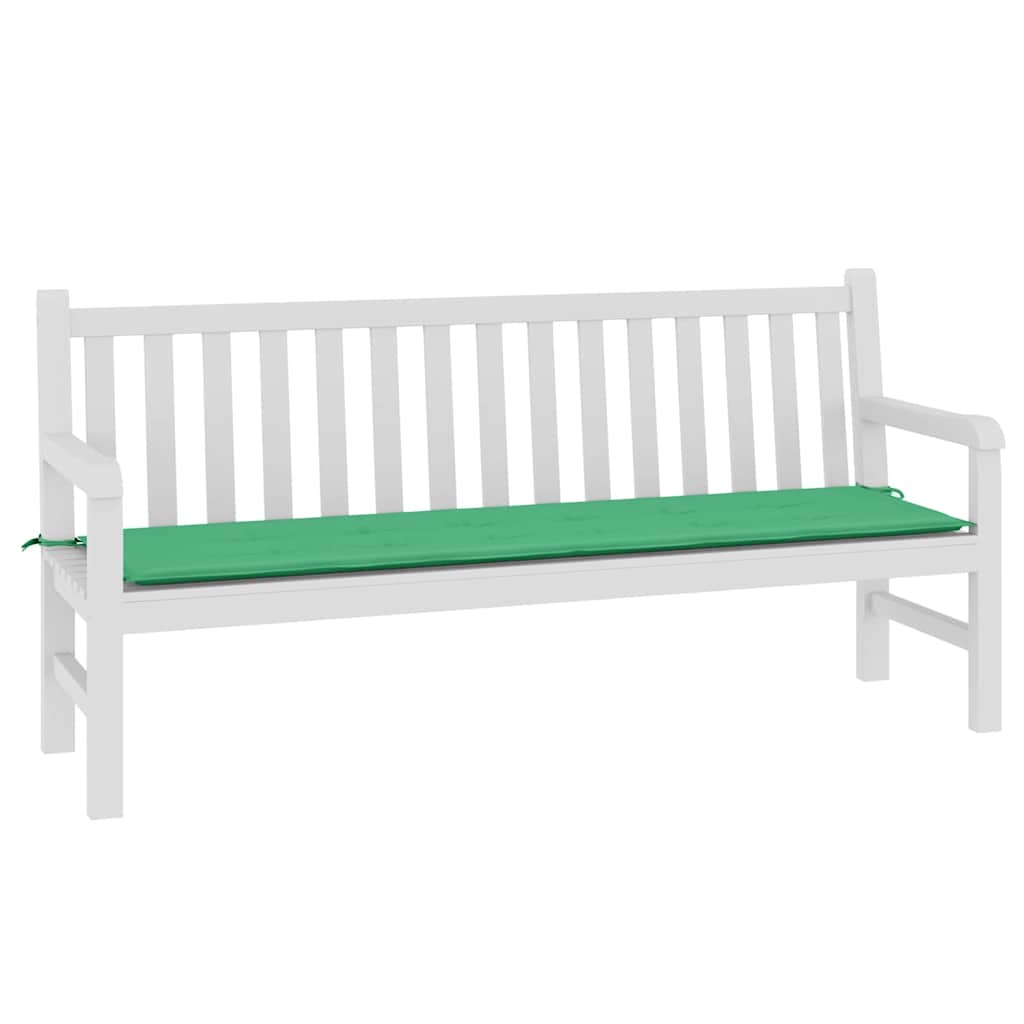 Jastuk za vrtnu klupu zeleni 180 x 50 x 3 cm od tkanine Oxford