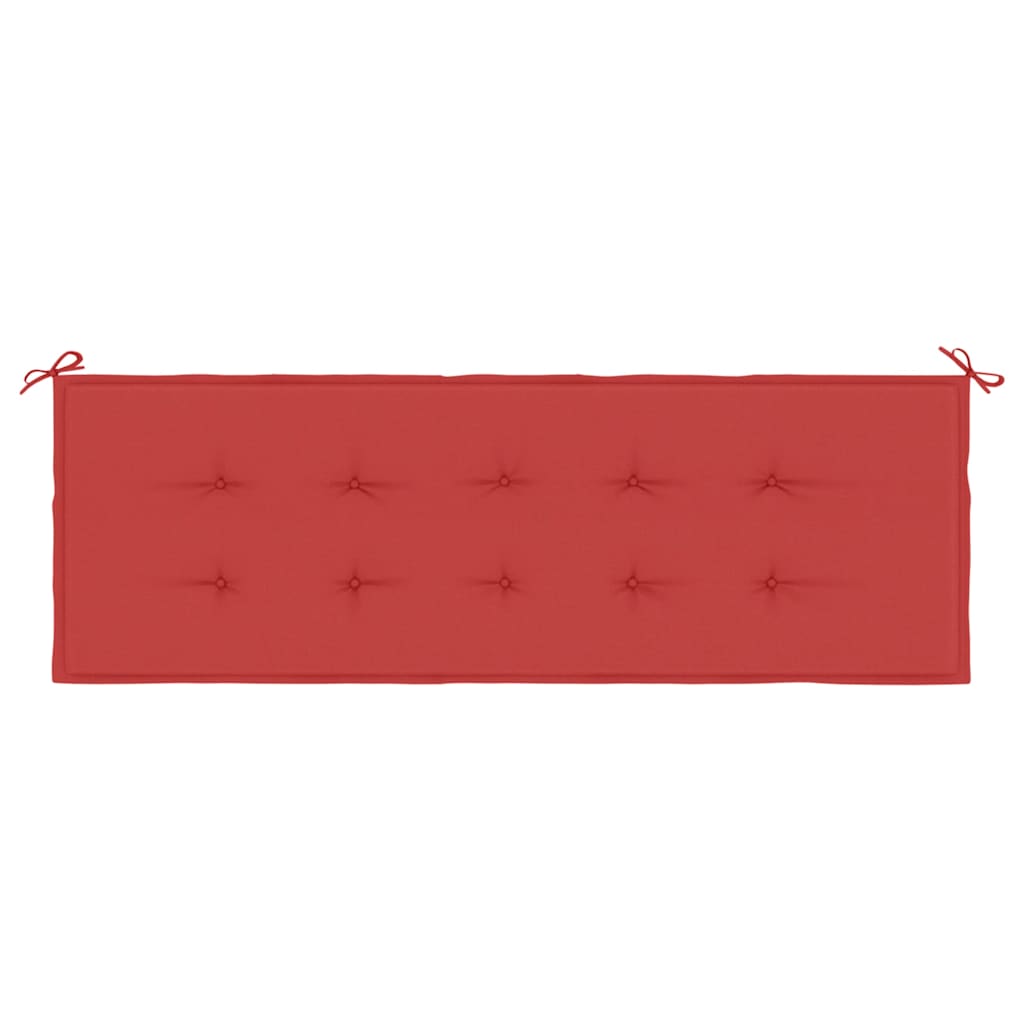 Jastuk za vrtnu klupu crveni 150 x 50 x 3 cm od tkanine Oxford