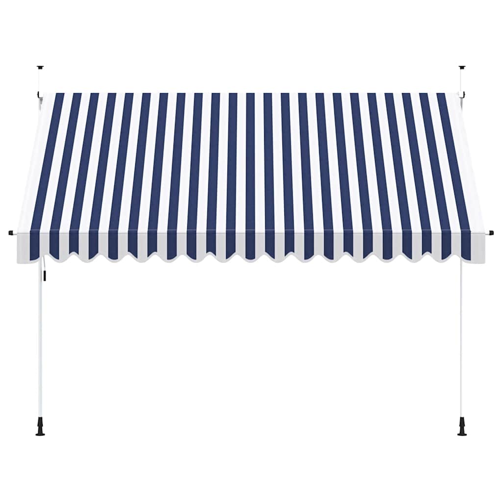 Tenda na ručno uvlačenje 350 cm plavo-bijela prugasta