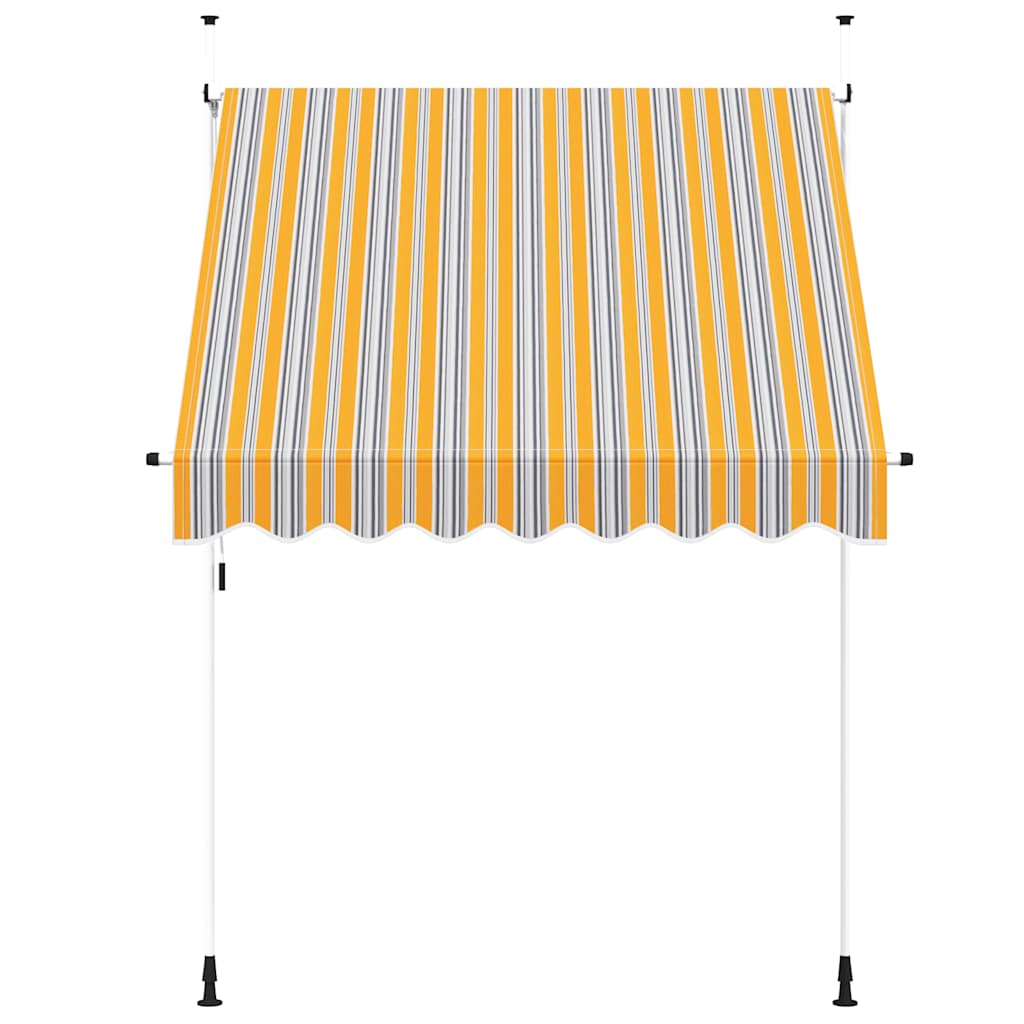 Tenda na ručno uvlačenje 200 cm žuto-plava prugasta