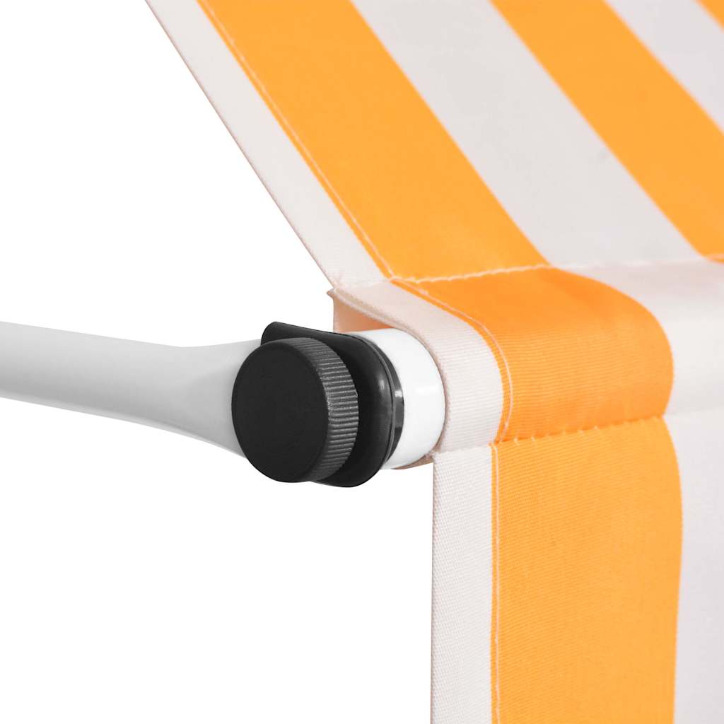 Tenda na ručno uvlačenje 150 cm narančasto-bijela prugasta