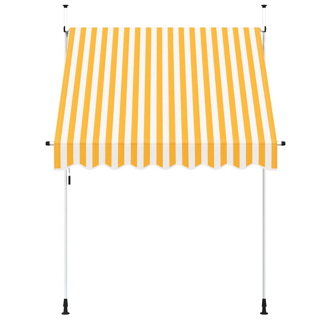 Tenda na ručno uvlačenje 200 cm narančasto-bijela prugasta