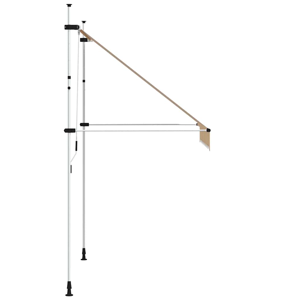 Tenda na ručno uvlačenje 200 cm narančasto-bijela prugasta
