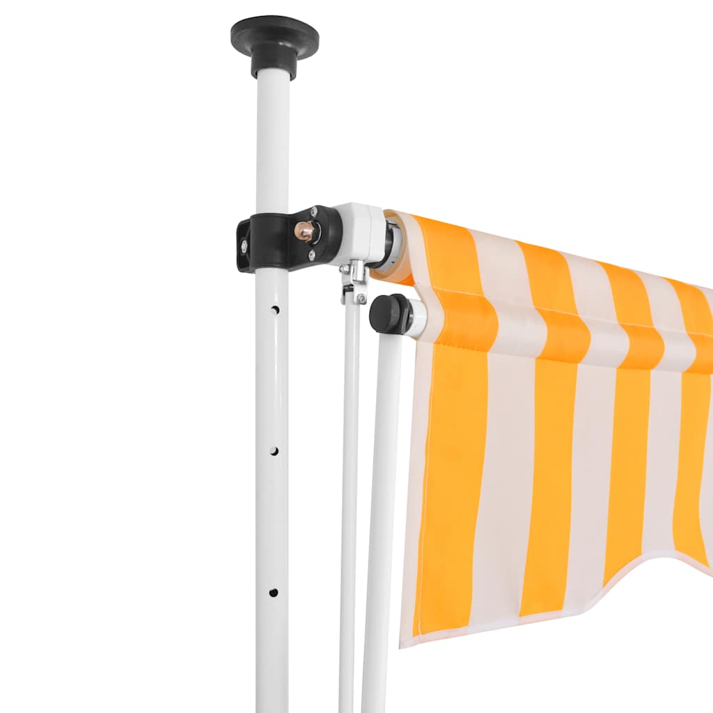 Tenda na ručno uvlačenje 250 cm narančasto-bijela prugasta