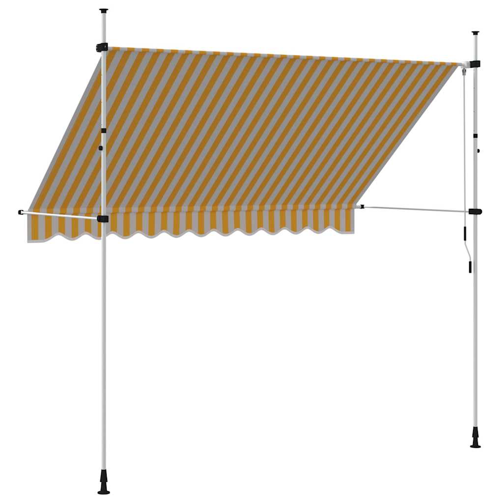 Tenda na ručno uvlačenje 300 cm narančasto-bijela prugasta