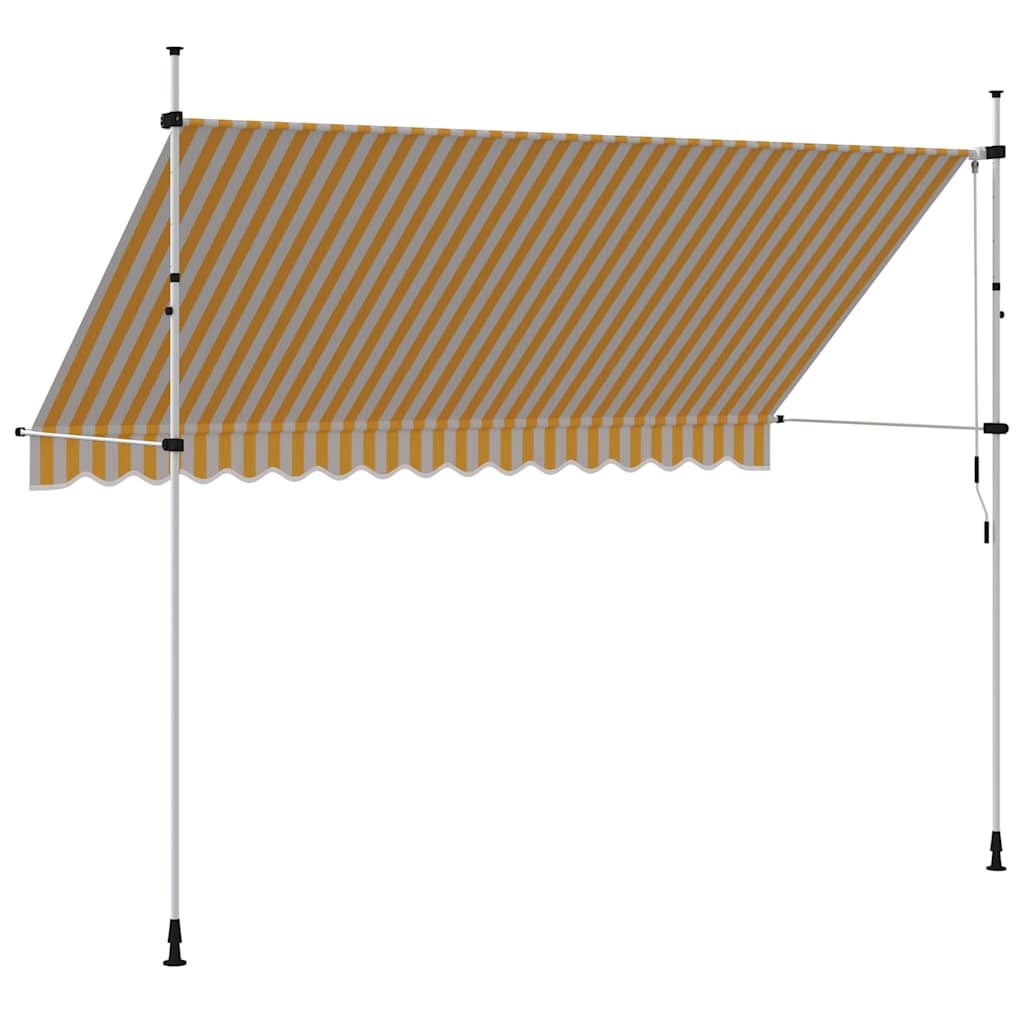Tenda na ručno uvlačenje 350 cm narančasto-bijela prugasta
