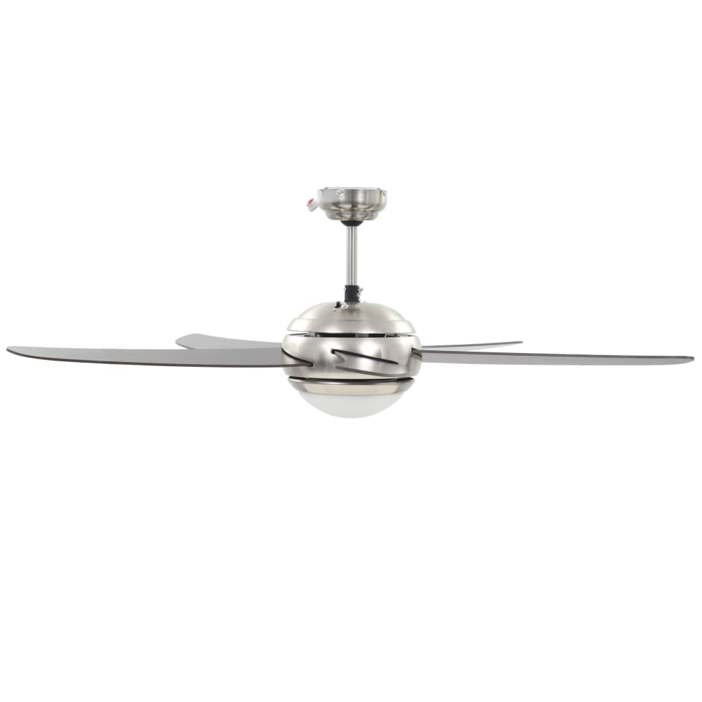 Ukrasni stropni ventilator sa svjetlom 128 cm smeđi