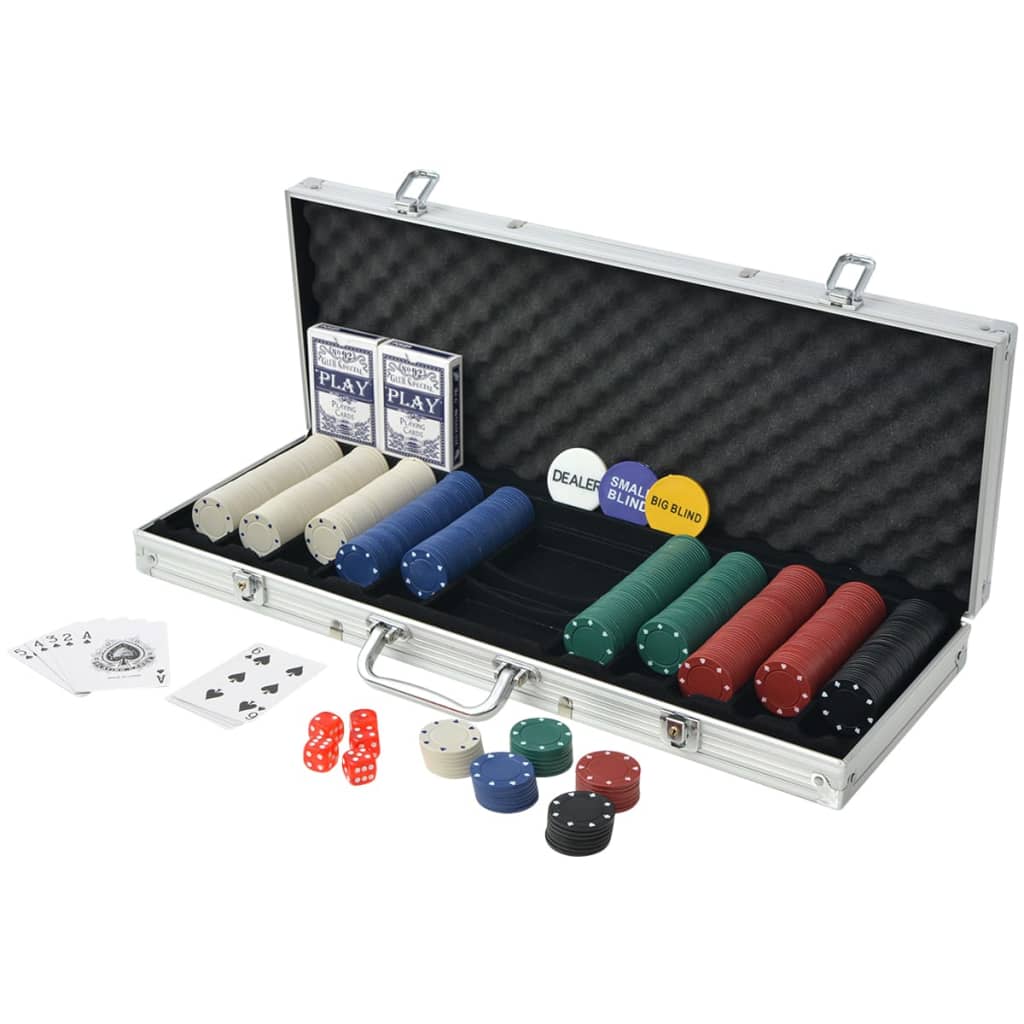 Set za Poker s 500 Žetona Aluminijum