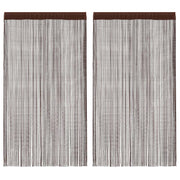 Končane Zavjese 2 kom 100x250 cm Smeđe