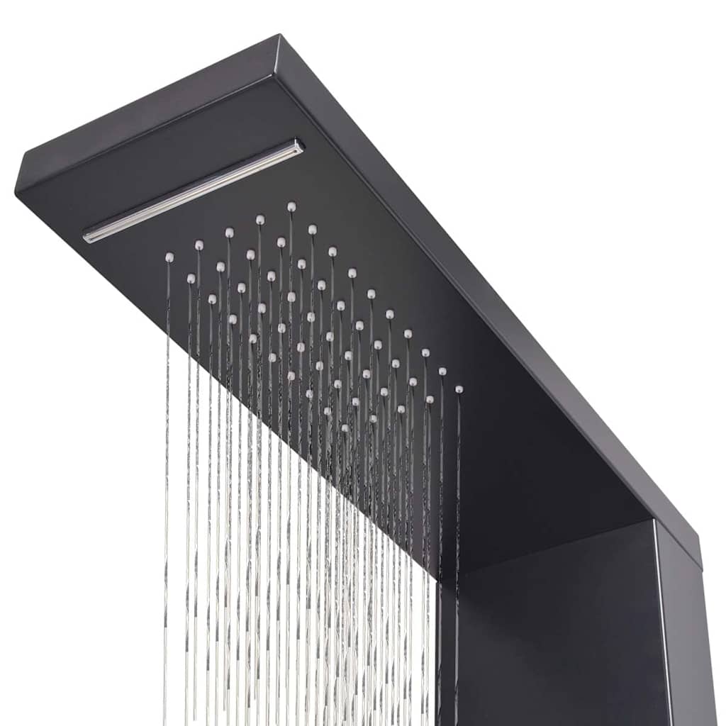 Panel Sustav za Tuširanje Aluminijski Mat Crni