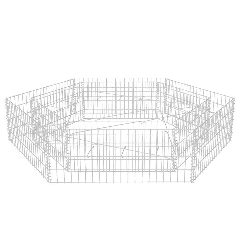 Šesterokutna gabionska sadilica 200 x 173 x 40 cm