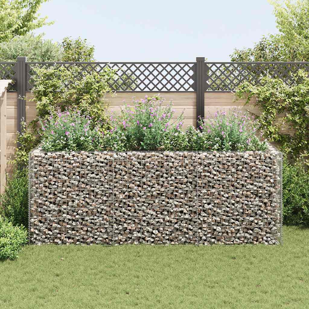 Gabionska sadilica čelična 270 x 90 x 100 cm