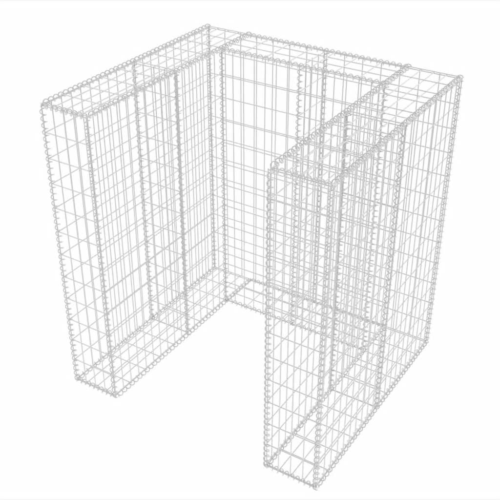 Gabionska ograda za kantu za otpad od čelika 110 x 100 x 120 cm