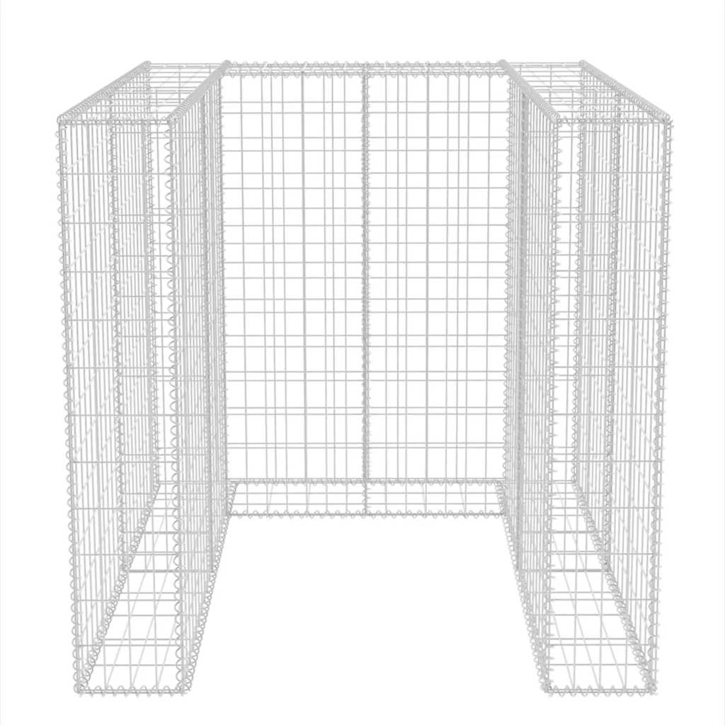 Gabionska ograda za kantu za otpad od čelika 110 x 100 x 120 cm
