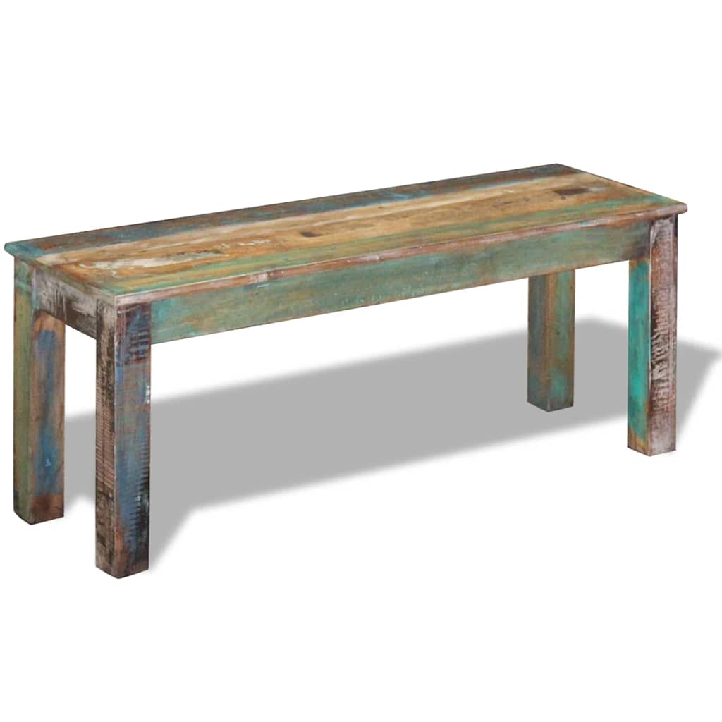 Klupa od masivnog obnovljenog drva 110 x 35 x 45 cm