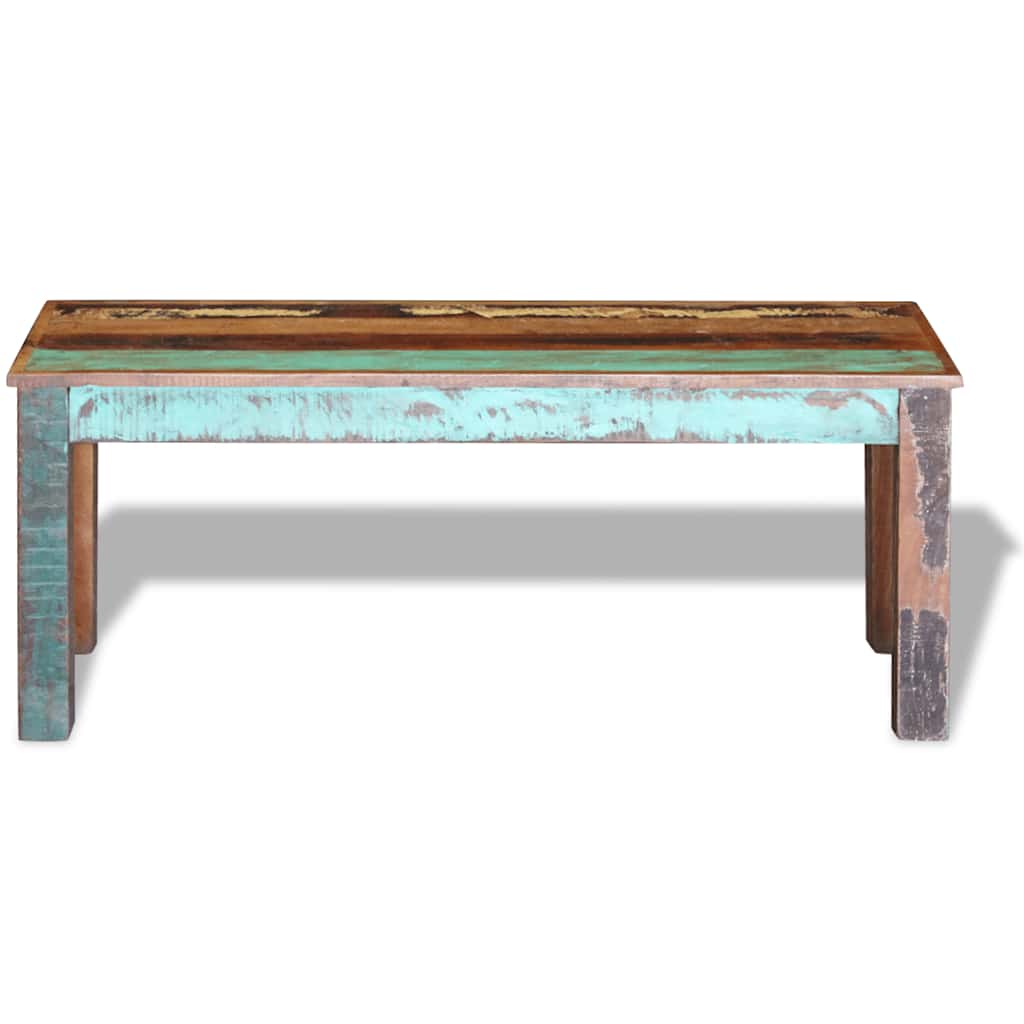Klupa od masivnog obnovljenog drva 110 x 35 x 45 cm