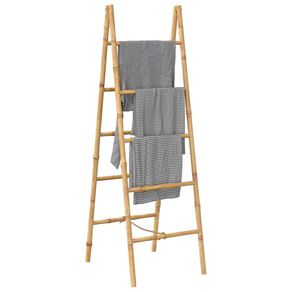 Duple Ljestve za Ručnike s Pet Šipki Bambus 50x160 cm