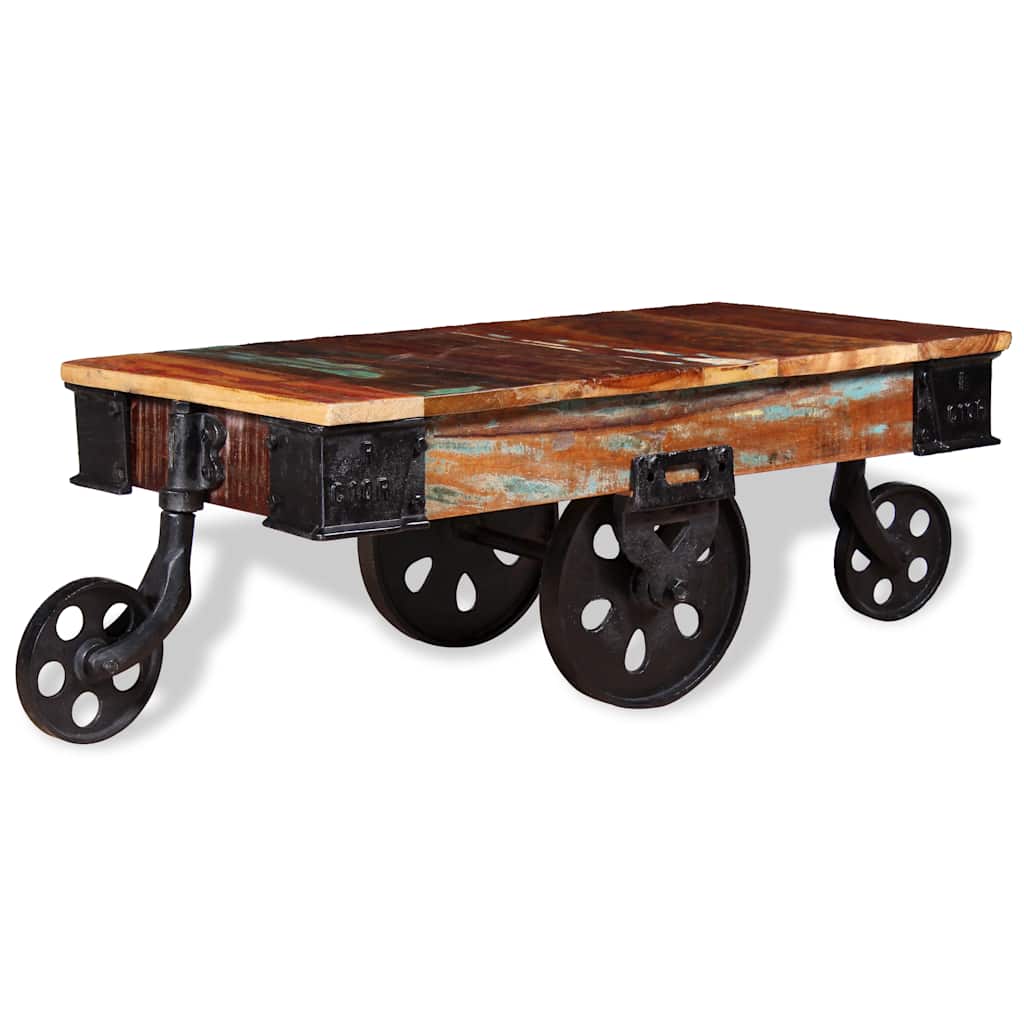 Stolić za kavu od obnovljenog drva 90 x 45 x 35 cm