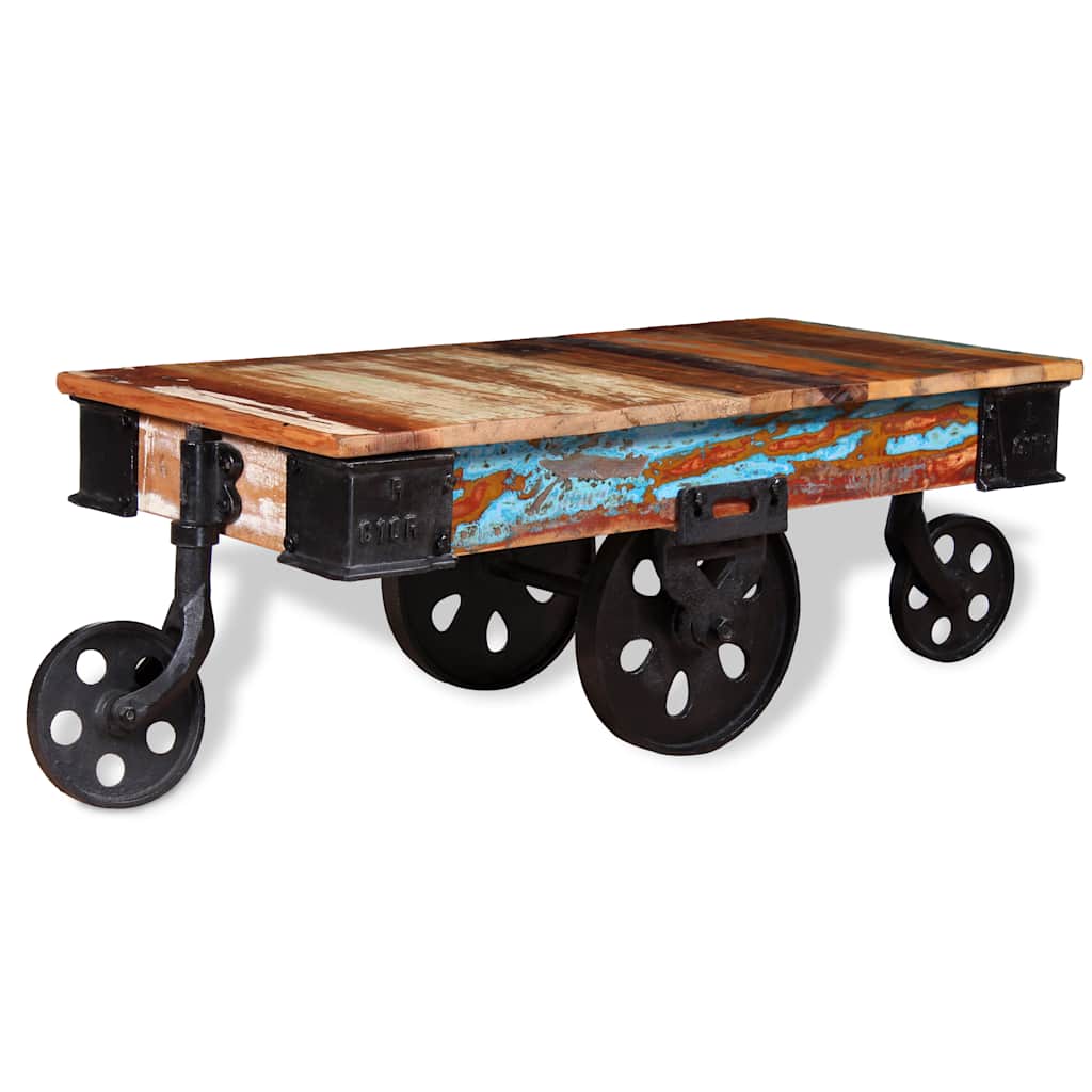 Stolić za kavu od obnovljenog drva 90 x 45 x 35 cm
