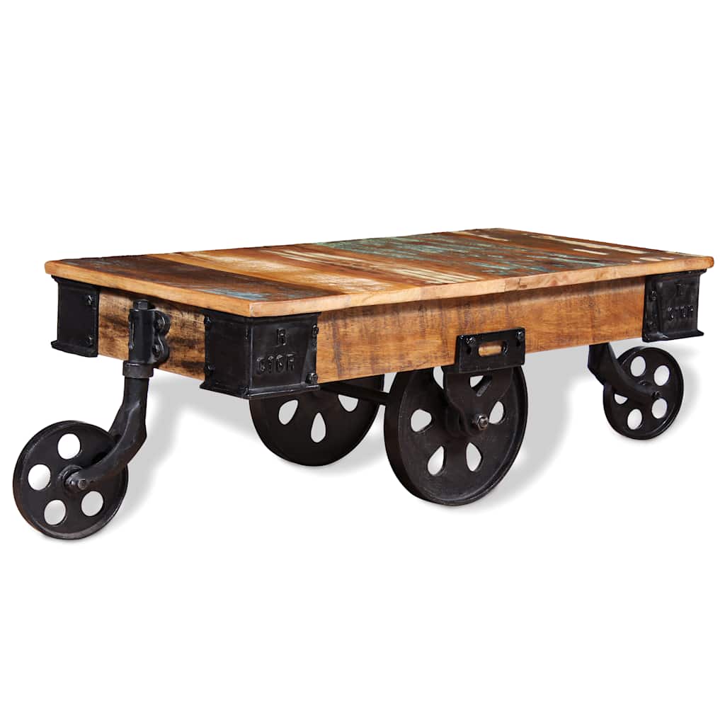 Stolić za kavu od obnovljenog drva 90 x 45 x 35 cm