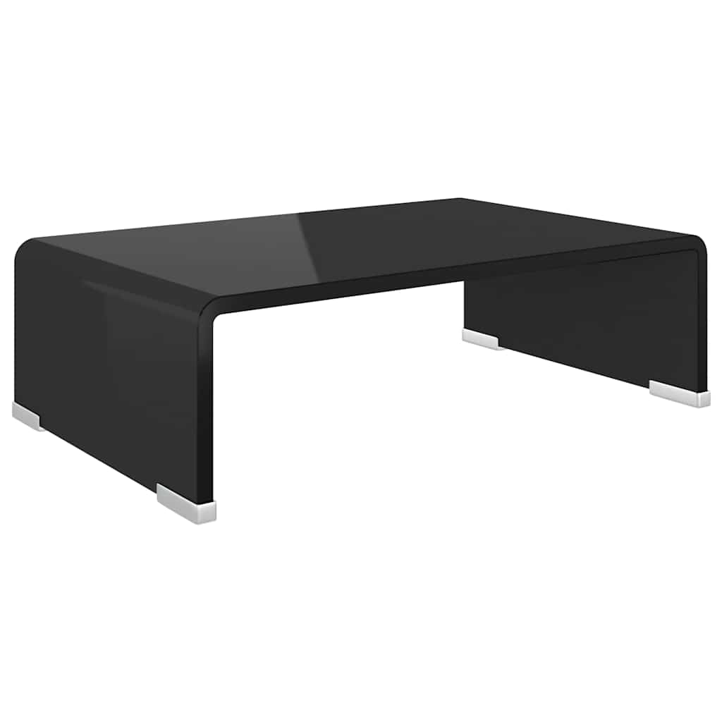 Stalak za TV/Monitor Stakleni Crni 40x25x11 cm