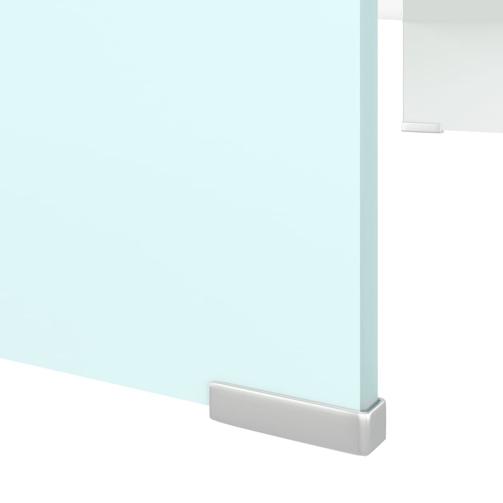 Stalak za TV/monitor stakleni zeleni 80 x 30 x 13 cm