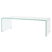 Stolić za kavu od kaljenog stakla 98 x 45 x 30 cm prozirni