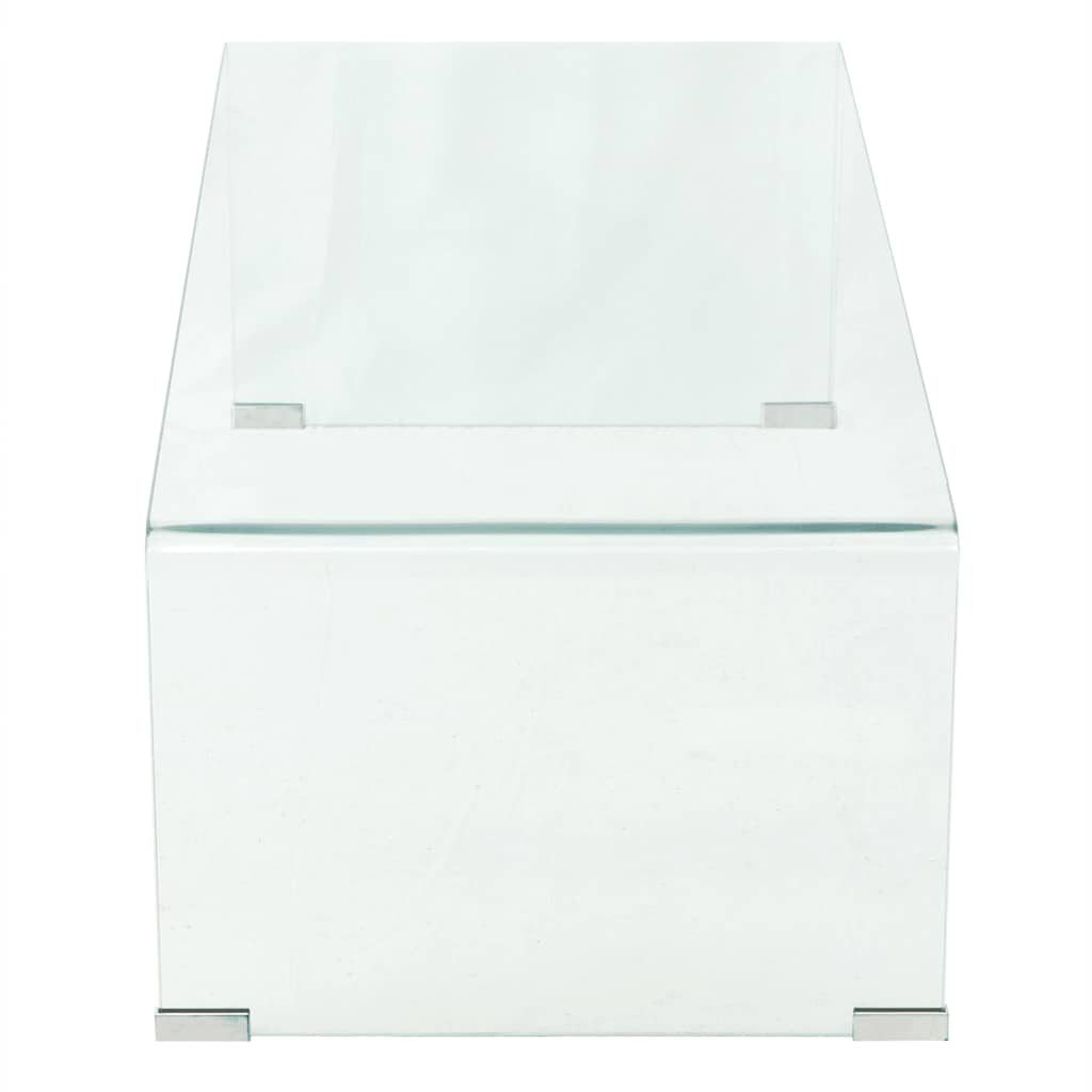 Stolić za kavu od kaljenog stakla 98 x 45 x 30 cm prozirni