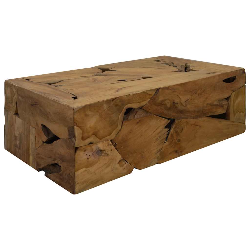 Stolić za kavu od prave tikovine 90 x 50 x 30 cm smeđi