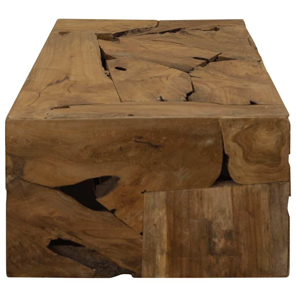 Stolić za kavu od prave tikovine 90 x 50 x 30 cm smeđi